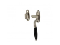 (40x) raamsluiter jaren ‘30 rechts - nikkel donker ebbenhout