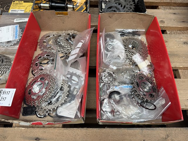 40x racefiets onderdelen w.o. kettingbladen, tandkransen w.o. miche, shimano - afbeelding 7 van  8