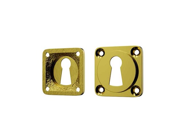 (412x) set sleutelplaatjes - messing - 37x37 mm - afbeelding 1 van  1