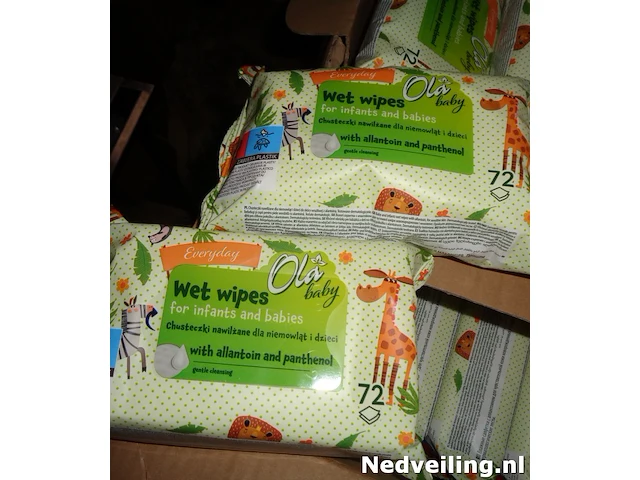 42 pakjes ola baby wet wipes 72 babydoekjes - afbeelding 2 van  3