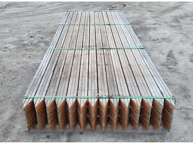 42x kapur palen 68 x 68 cm, lengte 305 cm - afbeelding 2 van  6