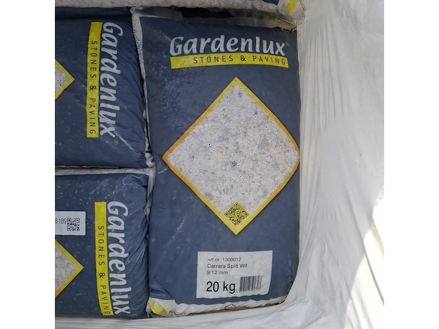 44x zak carrara split a 20 kg gardenlux, wit - afbeelding 1 van  5