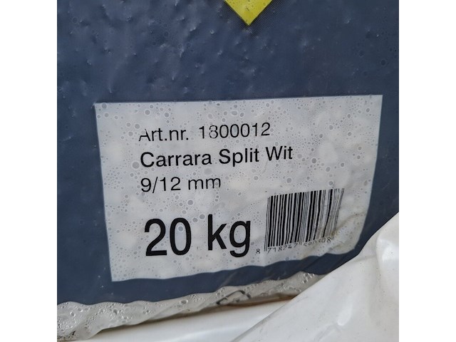 44x zak carrara split a 20 kg gardenlux, wit - afbeelding 3 van  5