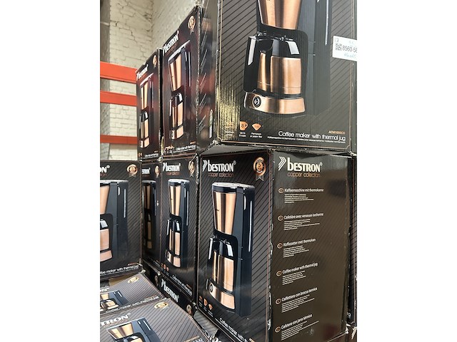 45x koffiezetapparaat met thermoskan bestron, copper collection acm1000co - afbeelding 5 van  6