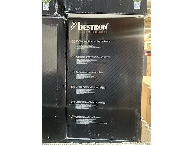 45x koffiezetapparaat met thermoskan bestron, copper collection acm1000co - afbeelding 2 van  5