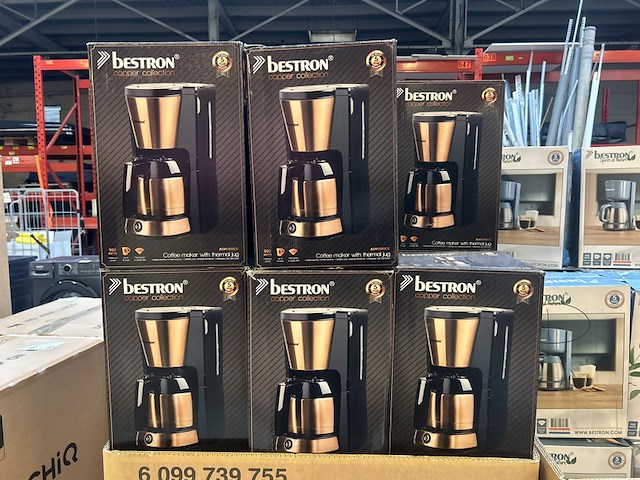 45x koffiezetapparaat met thermoskan bestron, copper collection acm1000co - afbeelding 4 van  5