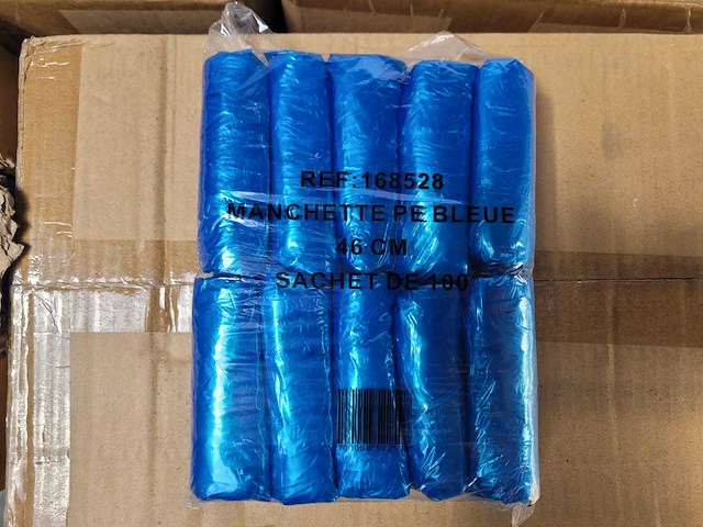 46 cm - blauwe wegwerphoezen (7x) - afbeelding 1 van  6