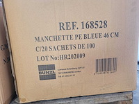 46 cm - blauwe wegwerphoezen (7x) - afbeelding 3 van  6
