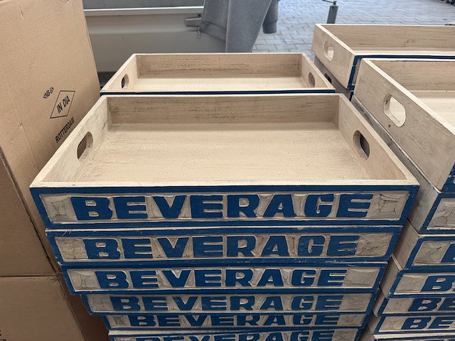 46x houten dienblad 'beverage' 35x55 cm - afbeelding 7 van  9