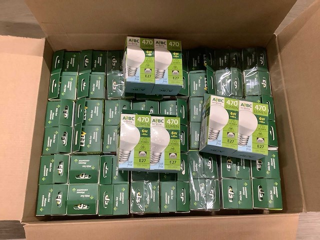 470 lumen 6w 40w e27 a2bc lampenpitten (54x) - afbeelding 2 van  3