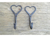 (472x) hart kleding haakje - 14 cm - afbeelding 1 van  1