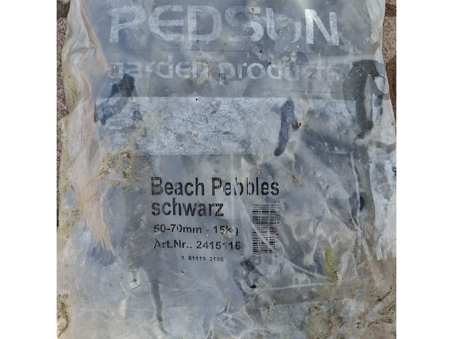 47x zak beach pabbles a 15 kg redsun, zwart - afbeelding 2 van  5
