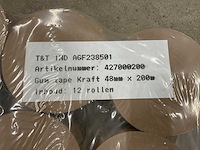 48mm x 200m kraft pak á 12 rollen gegomde tape (36x) - afbeelding 2 van  3