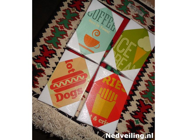 48x deco lijstjes food 4 assorti - afbeelding 3 van  3