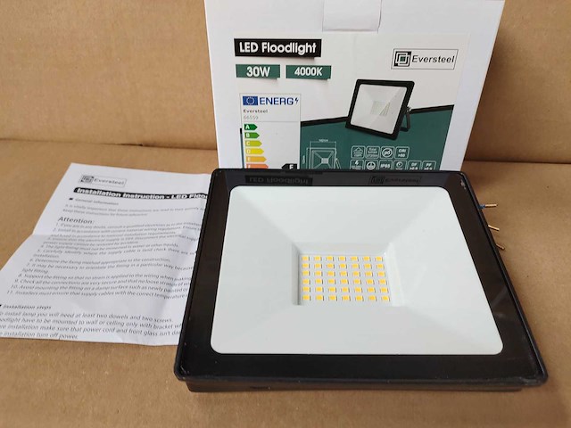48x eversteel led breedstraler 30 watt - afbeelding 1 van  5