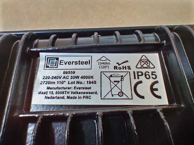 48x eversteel led breedstraler 30 watt - afbeelding 5 van  5