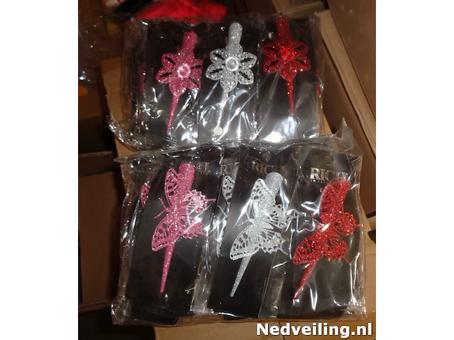 48x haarclip vlinder en bloem - afbeelding 1 van  3