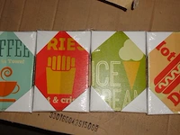 48x retro food schilderijtjes 12x18cm 4 assorti - afbeelding 3 van  3