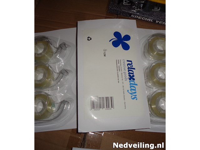 48x set van 3 rolletjes plakband incl houder - afbeelding 2 van  3