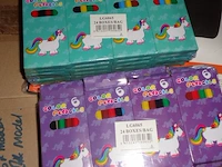 48x set van 6 kleurpotloodjes eenhoorn