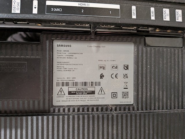 4k uhd display, samsung, qm43b - afbeelding 6 van  6