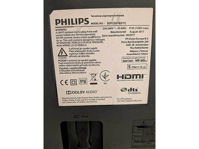 4k ultra hd televisie philips, 50pus6162/12, 2017 - afbeelding 7 van  15