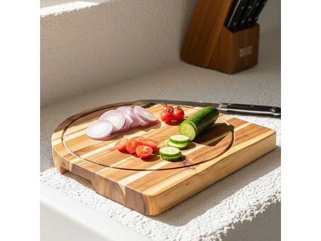 4shine - acacia snijplank d32x3 cm – ovaal – 4shine - kitchenware (5x) - afbeelding 1 van  3