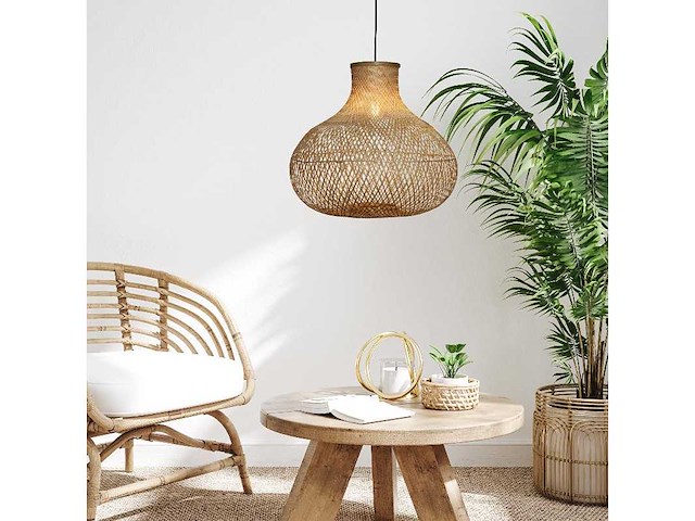 4shine - bamboe hanglamp caleta -ø53cm-bamboe hanglamp (5x) - afbeelding 2 van  2
