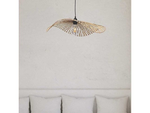 4shine - bamboe hanglamp serra -ø60cm- bamboe hanglamp – 4shine - hanging lamp (10x) - afbeelding 3 van  3