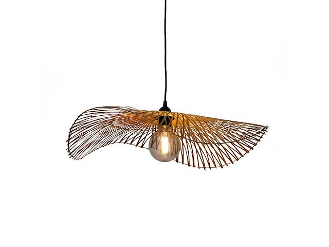 4shine - bamboe hanglamp serra -ø60cm- bamboe hanglamp – 4shine - hanging lamp (10x) - afbeelding 2 van  3