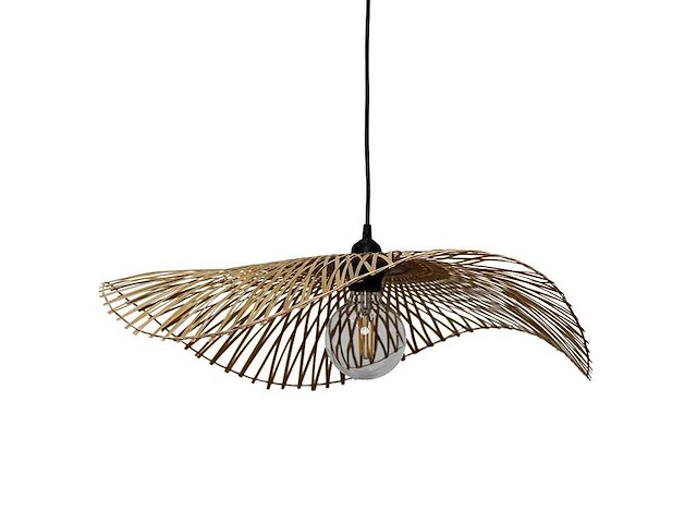 4shine - bamboe hanglamp serra -ø60cm- bamboe hanglamp – 4shine - hanging lamp (5x) - afbeelding 1 van  2