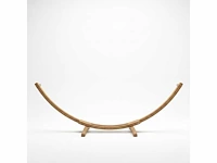 4shine - macramé hangmat met houten frame 260x80 cm. - hangmat met frame - garden furniture accessory (5x) - afbeelding 2 van  3