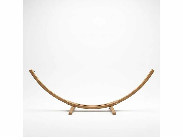 4shine - macramé hangmat met houten frame 260x80 cm. - hangmat met frame - garden furniture accessory (5x) - afbeelding 2 van  3