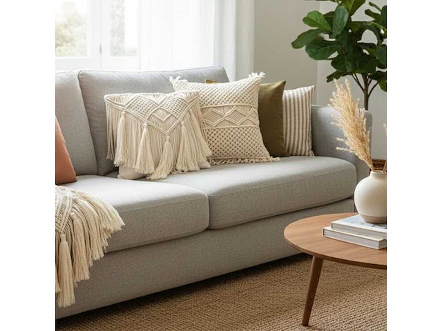 4shine - macramé sierkussen bloom – 4shine - decorative cushions (5x) - afbeelding 2 van  2
