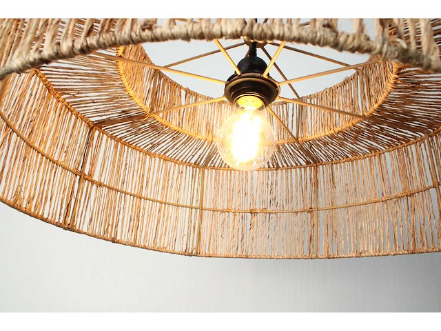 4shine - ronde jute hanglamp isla -ø50cm- 4shine - hanging lamp (5x) - afbeelding 3 van  4