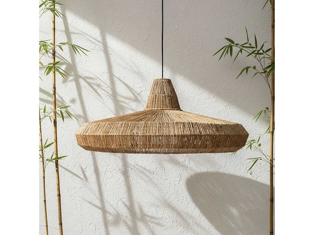 4shine - ronde jute hanglamp jerico -ø88cm- 4shine - hanging lamp (3x) - afbeelding 1 van  4