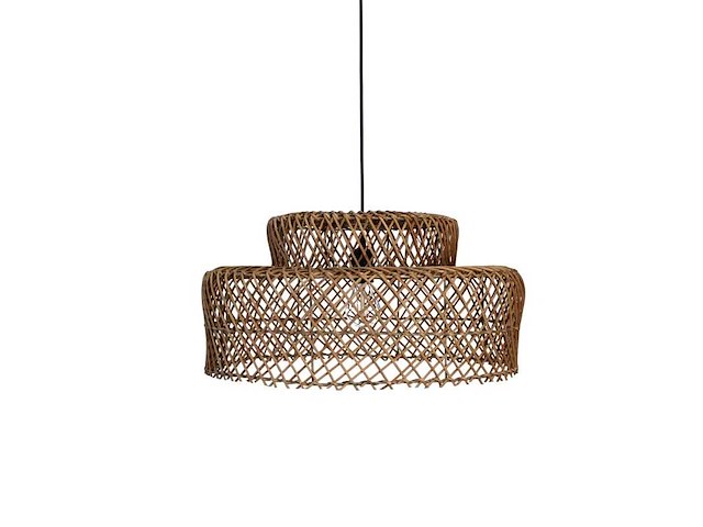 4shine - ronde rotan hanglamp isla -ø50cm- 4shine - hanging lamp (5x) - afbeelding 2 van  3