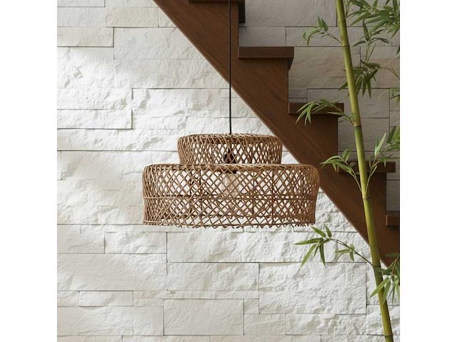 4shine - ronde rotan hanglamp isla -ø50cm- 4shine - hanging lamp (5x) - afbeelding 1 van  3