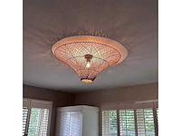 4shine - ronde rotan plafonniere solana ø80cm (5x) - afbeelding 2 van  2