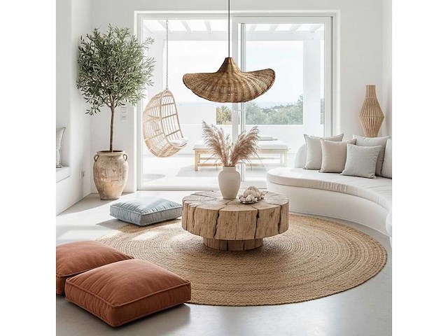 4shine - rotan hanglamp fela -ø60cm- rotan hanglamp -(5x) - afbeelding 1 van  2