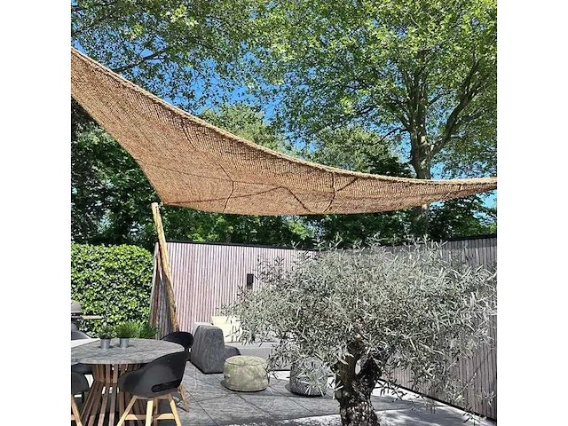 4shine - schaduwdoek - kokos vierkant 5x5x5 - garden furniture accessory (6x) - afbeelding 1 van  2