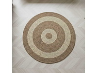 4shine - zeegras & palm vloerkleed d100 cm – rond vloerkleed – 4shine - carpet (4x) - afbeelding 1 van  2