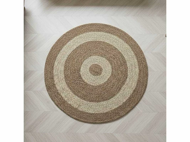 4shine - zeegras & palm vloerkleed d120 cm – rond vloerkleed – 4shine - carpet (5x) - afbeelding 2 van  2