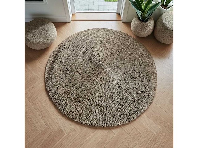 4shine - zeegras vloerkleed -d150 cm. - rond vloerkleed – 4shine - carpet (5x) - afbeelding 1 van  2