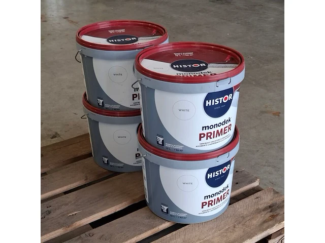 4x 10 liter primer, histor, monodek, wit - afbeelding 1 van  3