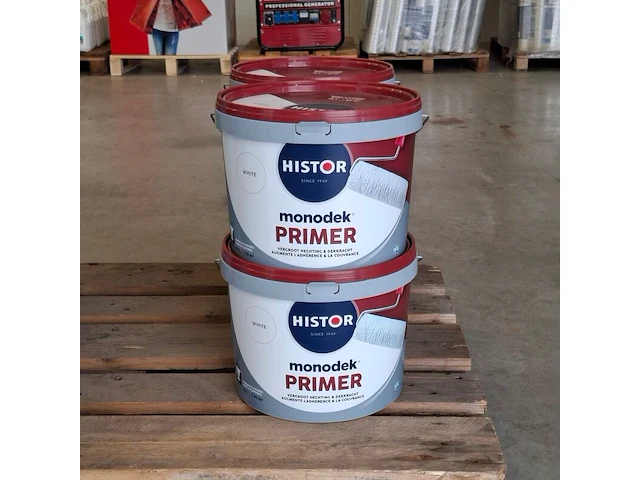 4x 10 liter primer, histor, monodek, wit - afbeelding 2 van  3