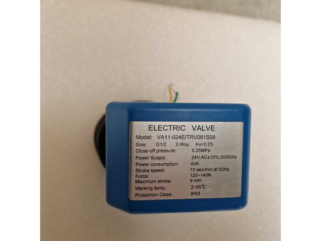 4x 2-wegklep 24v/ac10v/dc va11-024e/ trv061s09, ø ½" - afbeelding 2 van  2