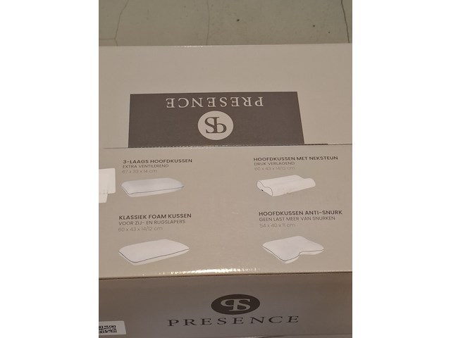 4x 3-laags hoofdkussen presence, extra ventilerend - afbeelding 3 van  5