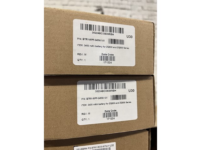 4x 3400 mah batterij voor zq600 en zq500 series zebra - afbeelding 3 van  3