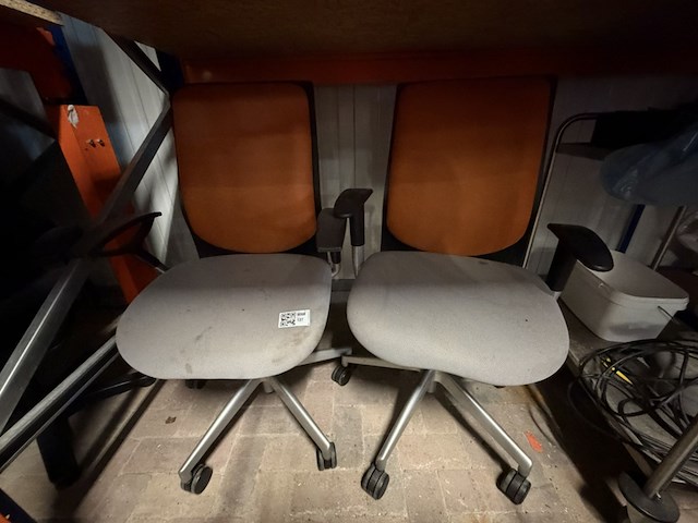 4x 4 stuks sitland spa qc bureaustoelen, sitland spa, qc, grijs / oranje, 2007 - afbeelding 1 van  1